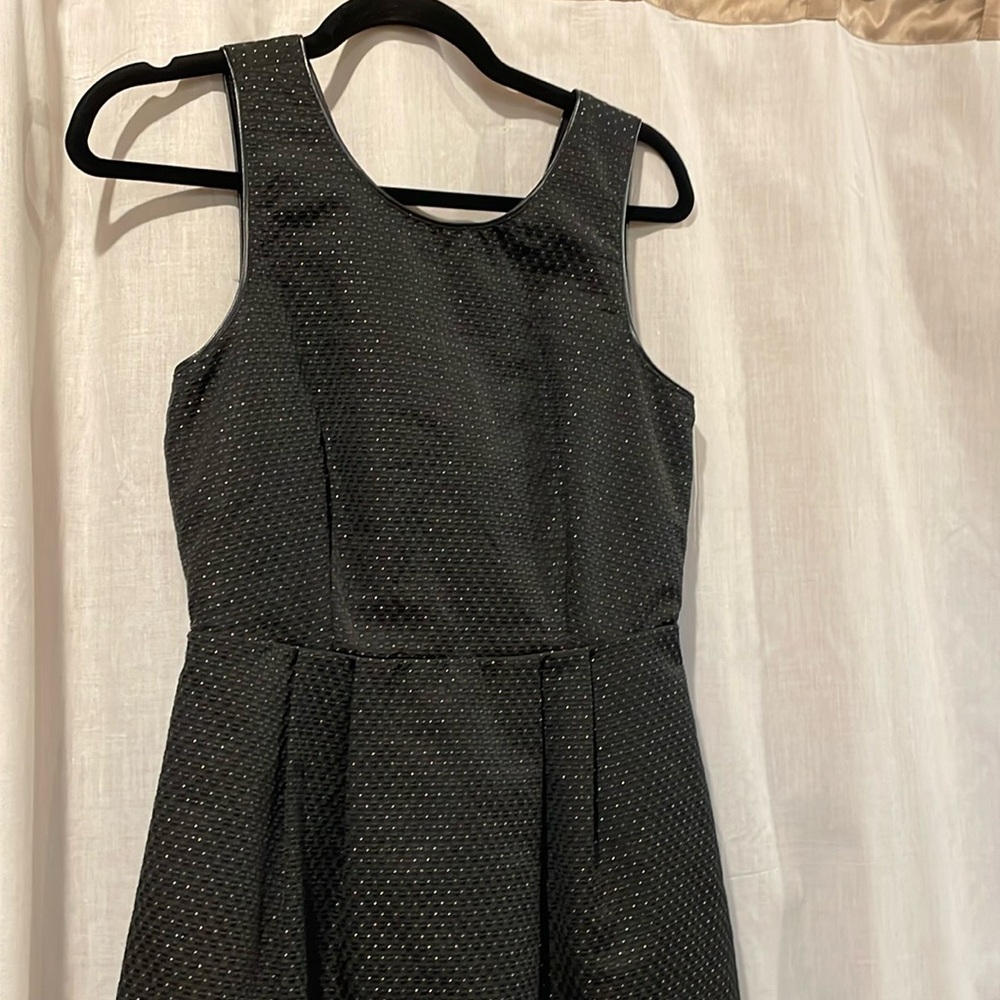MADEWELL 1937 festive holiday party Black Gold Dot Metallic Dress size 4